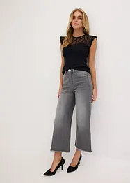 Top avec empiècement dentelle, bonprix