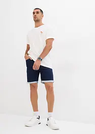 Bermuda en molleton effet jean, Regular, bonprix