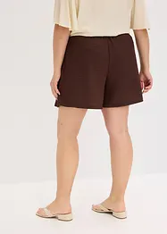 Short en crêpe texturé avec taille élastiquée, bonprix