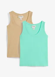 Lot de 2 débardeurs coton, bonprix