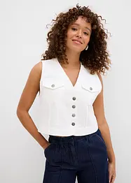 Gilet sans manches en jean extensible, bonprix