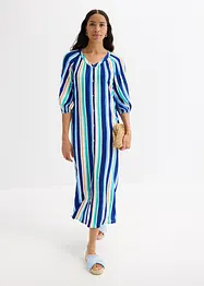 Robe caftan rayée en viscose texturée, bonprix