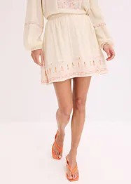 Mini-jupe avec broderie, bonprix