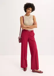 Pantalon large avec ceinture décorative, bonprix