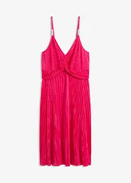 Robe courte en matière brillante et plissée, bonprix