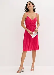 Robe courte en matière brillante et plissée, bonprix