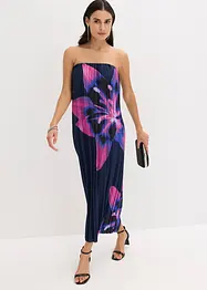 Robe bustier plissée en satin brillant, bonprix