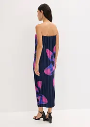 Robe bustier plissée en satin brillant, bonprix