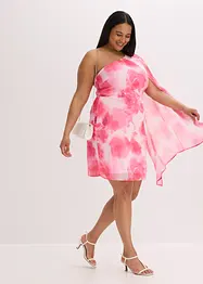 Robe asymétrique en crêpe fin, bonprix