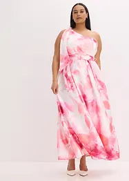 Robe asymétrique en satin brillant, bonprix