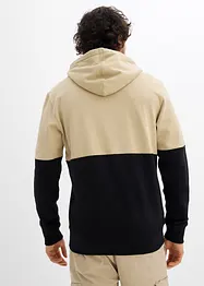 Sweat zippé à capuche 100% coton, bonprix