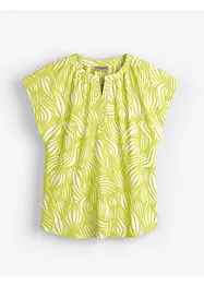 T-shirt col tunisien en viscose mélangée, bonprix