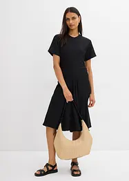 Robe en jersey crêpe texturé, bonprix