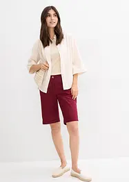 Bermuda paper touch en coton à taille confortable, bonprix