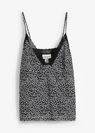 Top en mesh à fines bretelles, bonprix