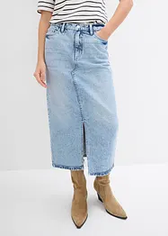 Jupe midi en jean, bonprix