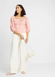 Pantalon fluide en viscose légèrement brillante, bonprix