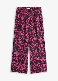 Pantalon large et imprimé en viscose fluide, bonprix