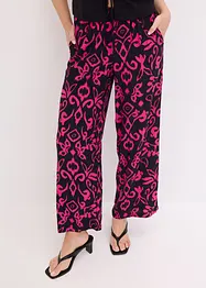Pantalon large et imprimé en viscose fluide, bonprix