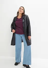 Jean droit taille mi-haute élastiquée, bonprix