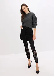 Legging avec bordures confort et broderie anglaise 80den, bonprix