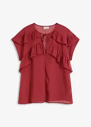 Blouse en crêpe à volants, bonprix
