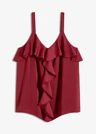 Top à bretelles fines en satin brillant, bonprix