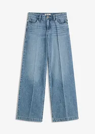 Jean large taille mi-haute, longueur sol, peu extensible, bonprix