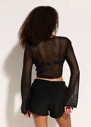 Gilet de plage court, aspect crochet, bonprix