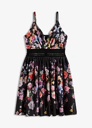 Robe courte à empiècement au crochet, bonprix