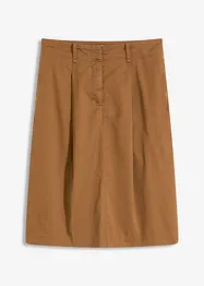 Jupe midi en popeline de coton, bonprix