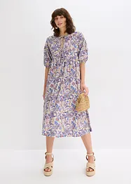Robe en jersey avec lien à nouer à l’encolure, bonprix