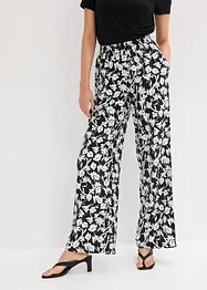 Pantalon palazzo en tissu texturé, bonprix