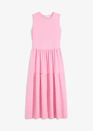 Robe midi en jersey texturé avec découpe dos, bonprix