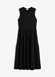 Robe midi en jersey texturé avec découpe dos, bonprix