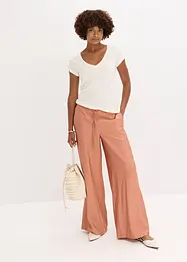 Pantalon palazzo aspect brillant, bonprix