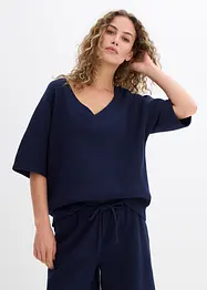 T-shirt gaufré 100% coton, bonprix