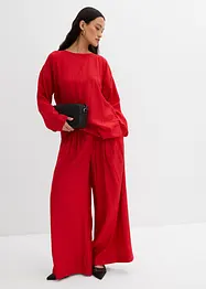 Pantalon palazzo en crépon de viscose mélangée, bonprix