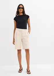 Bermuda à pinces en viscose mélangé, bonprix