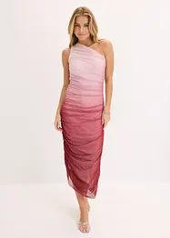 Robe col asymétrique en mesh, doublée, bonprix