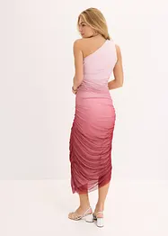 Robe col asymétrique en mesh, doublée, bonprix