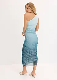 Robe col asymétrique en mesh, doublée, bonprix