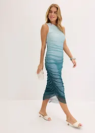 Robe col asymétrique en mesh, doublée, bonprix