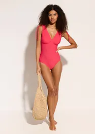 Maillot 1 pièce sculptant à larges bretelles, maintien léger, bonprix