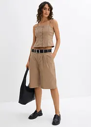 Bermuda long en toile de coton extensible, bonprix
