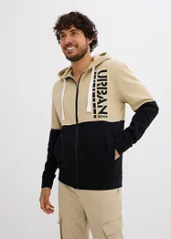 Sweat zippé à capuche 100% coton, bonprix