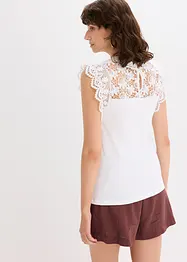 T-shirt à empiècement dentelle, bonprix