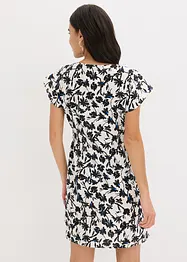 Robe en tissu texturé avec manches papillon, bonprix
