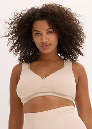 Lot de 2 soutiens-gorge minimiseurs moulés coton, sans armatures, bonprix