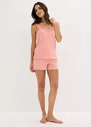 Pyjashort avec empiècement dentelle, bonprix